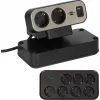 Power Extension Brennenstuhl 1153580210 2m 9 AC Outlets Indoor Black Silver