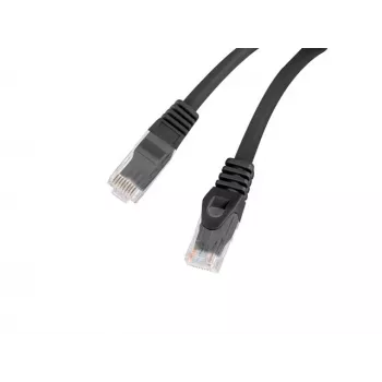 Patchcord cat.6 UTP LSZH CU 1m black fluke passed