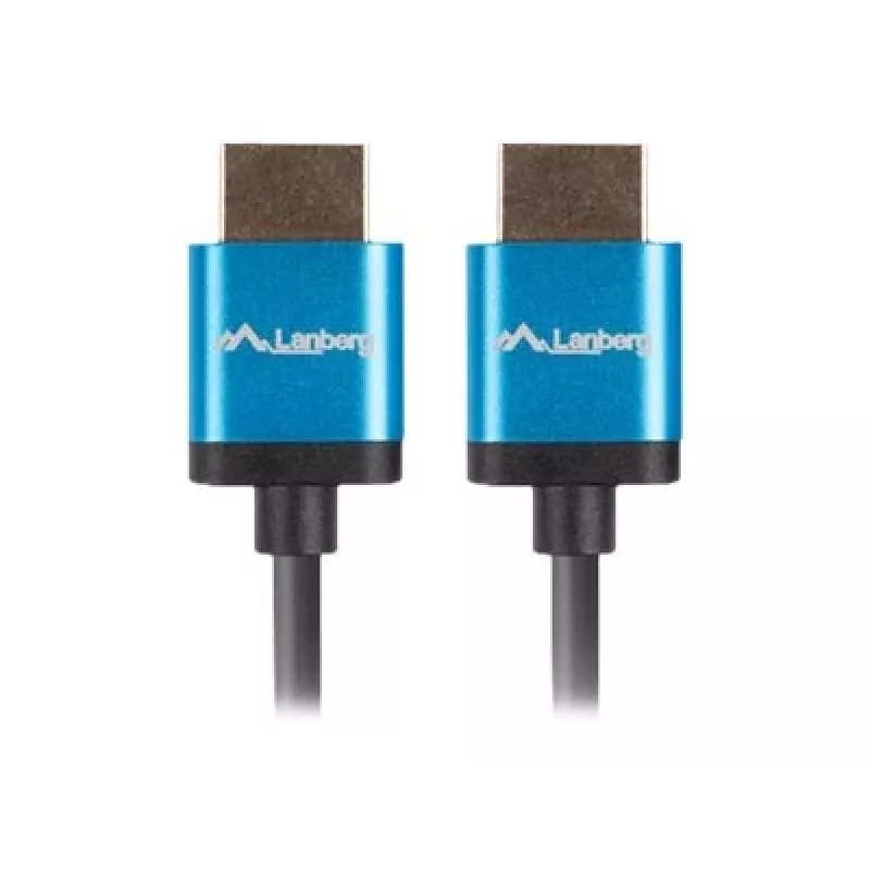 HDMI cable LANBERG CA-HDMI-22CU-0018-BK 1.8 m — HDMI Type A to A, HDMI 2.0, 18 Gbit/s, ARC, gold-plated