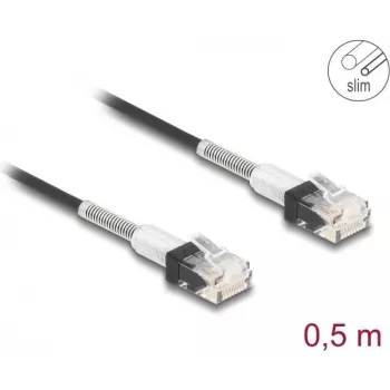 Network Cable DeLOCK RJ45 0.5m Cat.6A UTP Black