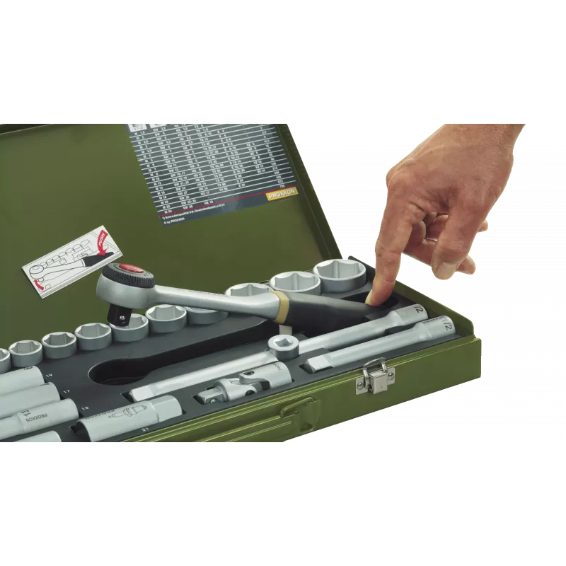 Proxxon | Socket and Ratchet Set, 3/8 inch | 65 pc(s)