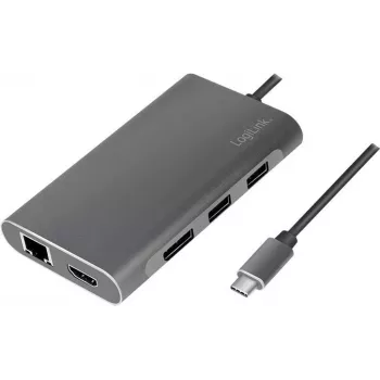 LogiLink UA0382 Notebook-docking station & port replicator Wired USB 3.2 Gen 1 (3.1 Gen 1) Type-C Silver (UA0382)