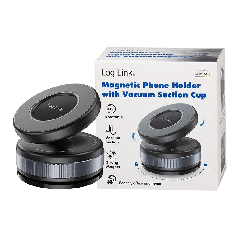 Magnetic smartphone hold r with cacuum suction