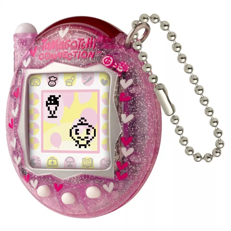 Handheld digital pet Bandai Tamagotchi Connection Pink Glitter — virtual pet toy