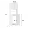 top e shop POLA MULTI Laundry Room Cabinet for Washing Machine - White