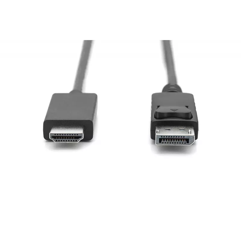 Adapter Cable Displayport 1.2 with interlock 4K 60Hz UHD Typ DP/HDMI A M/M black 2 m