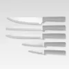 Maestro MR-1412-GREY Knife Set with Block and Cutting Board Set, Grey
