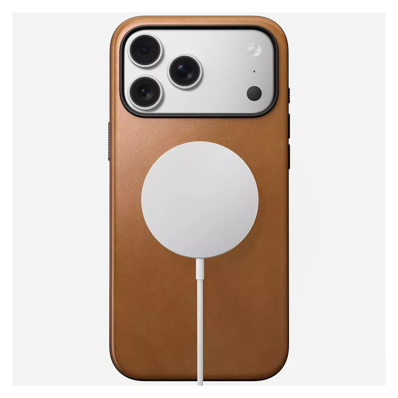 Mobile phone case Nomad Modern Leather Case Cover for iPhone 17 Pro Max, 17.5 cm (6.9 inch), Tan, leather + PC/TPU