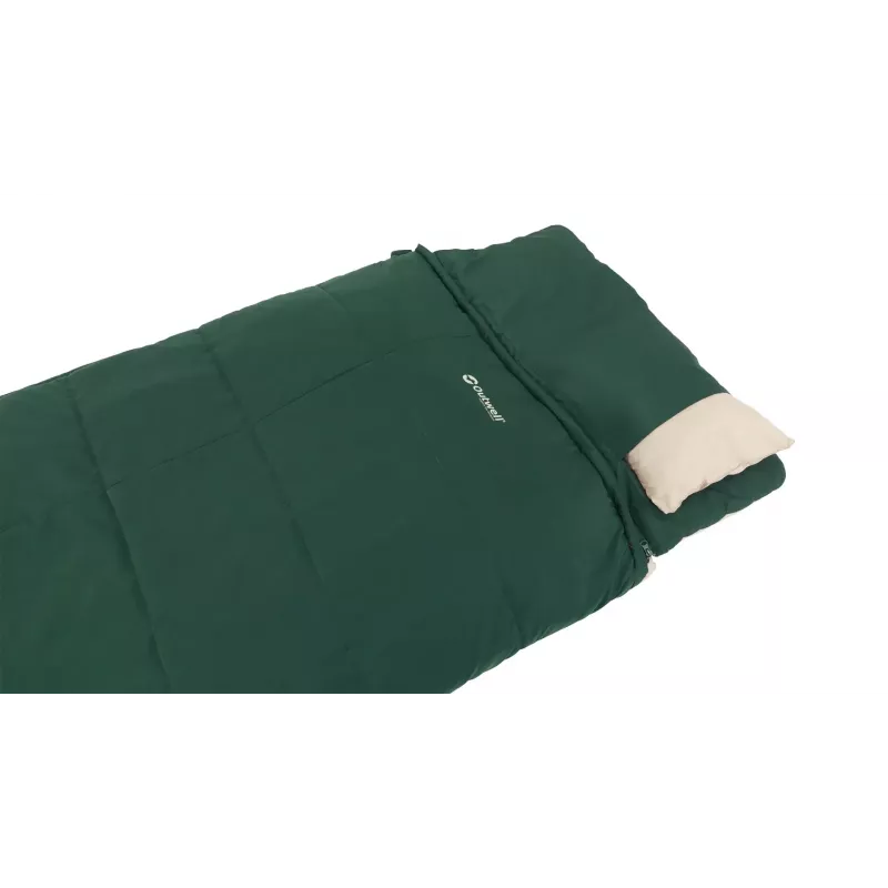 Sleeping bag Outwell Contour Prime adult rectangular polyester 850×2200 mm, max user height 190 cm, green