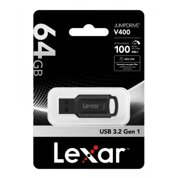 Lexar JumpDrive LJDV400064G-BNBNG USB Flash Drive 64 GB USB Type-a 3.2 Gen 1 (3.1 Gen 1) Black