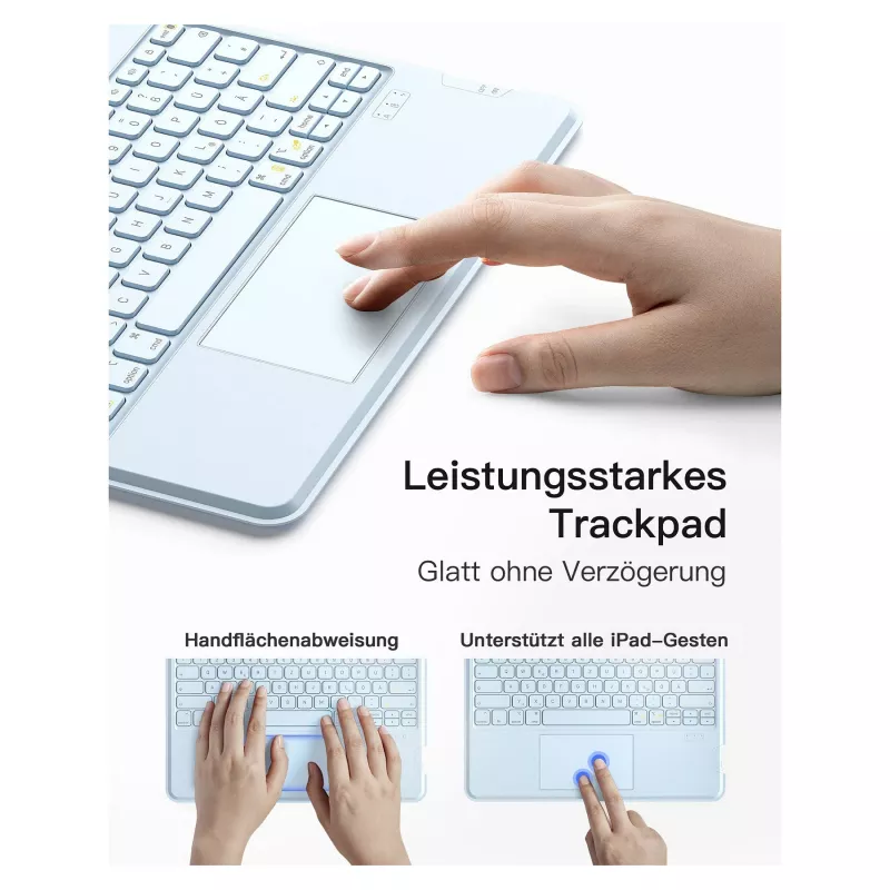 Keyboard Inateck KB04118_BLUE for iPad Air 6 Pro 12 13