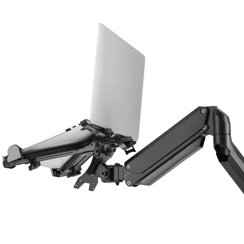 Notebook desk holder MACLEAN MC-836 — adjustable height, ergonomic design, black, for horizontal laptop use (58.5×236×320 mm)