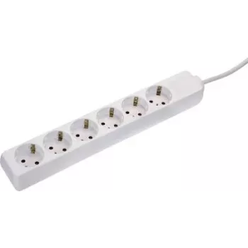 Power strip AS Schwabe 11631 Schuko white, 1-piece, Schuko sockets