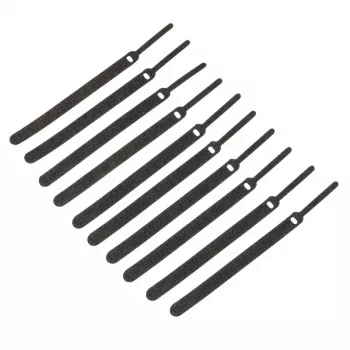 Cable tie set Kolink KL-VCT-150 — 10 pieces reusable hook-and-loop straps, black