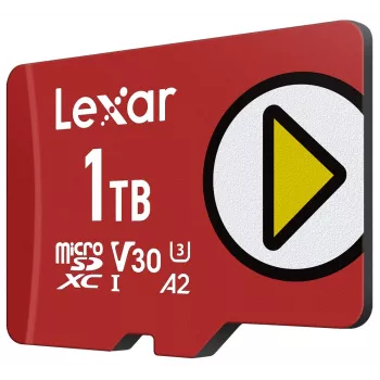 MicroSDXC memory card Lexar 1 TB UHS‑I Class 10 U3 V30 Read 205 MB/s Write 140 MB/s (red)