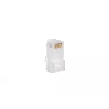 LANBERG RJ-45 cable connector PLU-5000, U/UTP (UTP) shielding, translucent white, pack of 100