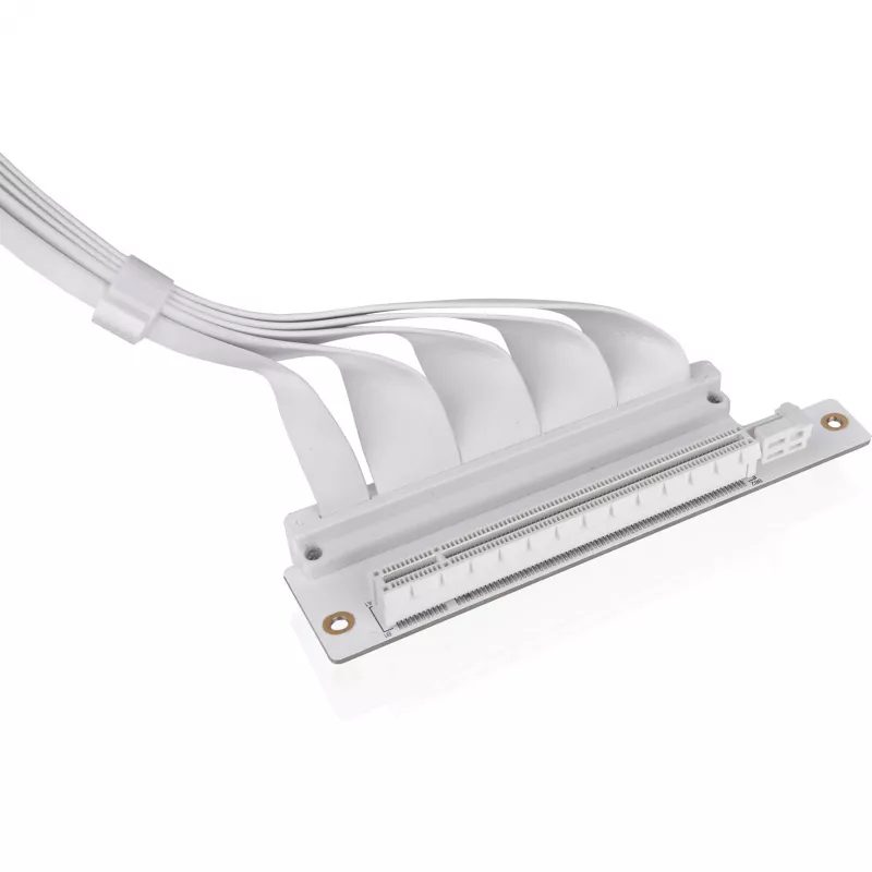 Thermaltake PCI-E 4.0 Dual 90 Degree Riser Cable, 40 cm, White (AC-077-CO6OTN-C1)