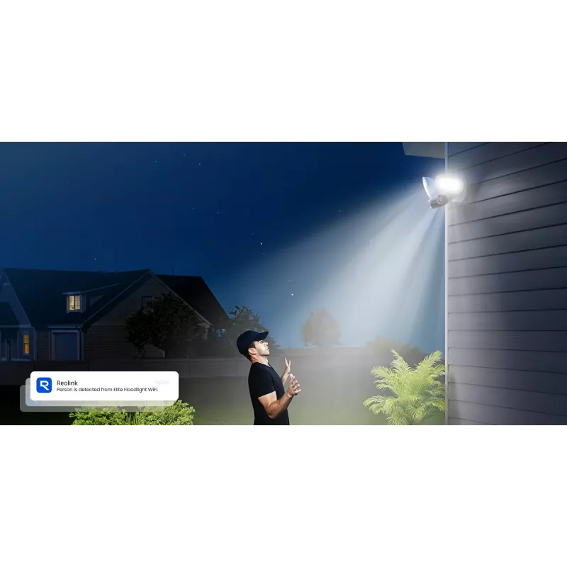 Outdoor Floodlight Camera Reolink Floodlight Series F751W — 8 MP, F2.8mm/F1.6 lens, IP66, Micro SD up to 512GB