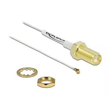 Antenna Cable SMA jack bulkhead to I-PEX Inc. MHF 4 plug 0.81 20 cm white