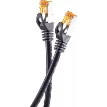 Helos - Patch-Cable - RJ-45 (M) to RJ-45 (M) - 25 m - SFTP - CAT 6a - outdoors, Snagless - Black