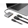 DeLOCK 61071 video cable adapter 0.1 m USB Type-C USB Type-C USB Type-A HDMI Grey