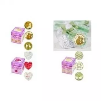 Sticker roll Avery Zweckform 56817 — transparent labels with gold flower print, roll format