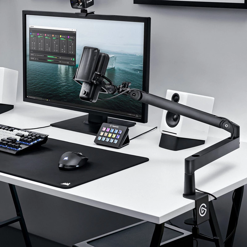 Broadcast microphone stand Elgato Wave Mic Arm LP Desk mount Black 1.69 kg