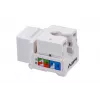 Keystone module LANBERG KSU6-1090, Cat6 U/UTP flat, RJ-45 male to LSA female, AWG 22/26, 14.5×16.1 mm, white