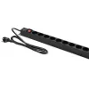 Qoltec Aluminum PDU for RACK | 16A | 16 x Schuko | Vertical | 1.8m