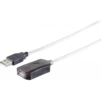 USB extension cable ShiverPeaks 75604, active signal booster, 5 m length, USB-A