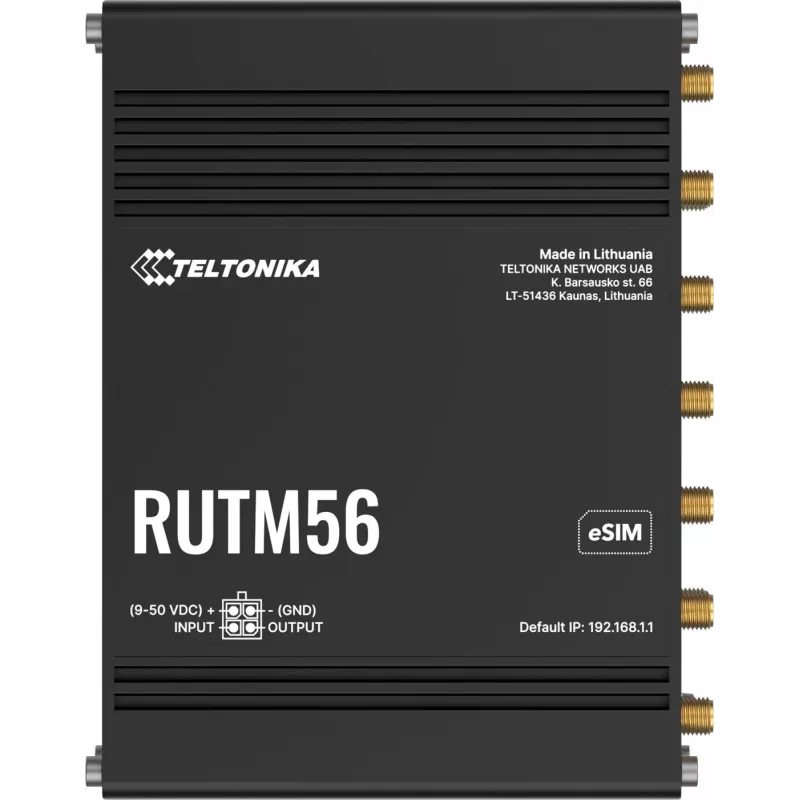 Router TELTONIKA RUTM56 dual modem, 802.11ac Wi‑Fi, Gigabit LAN x4, Mesh support, MU‑MIMO (no mobile broadband)