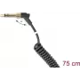 Audio cable DELOCK 85777 — 3.5mm male to 3.5mm male, 0.75 m, black, gold-plated contacts