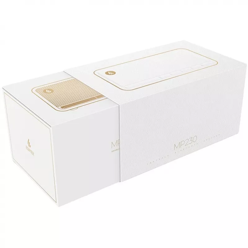 Stereo portable speaker Edifier MP230WT 2.0, 20 W, full-range drivers, USB-C, wired & wireless, white