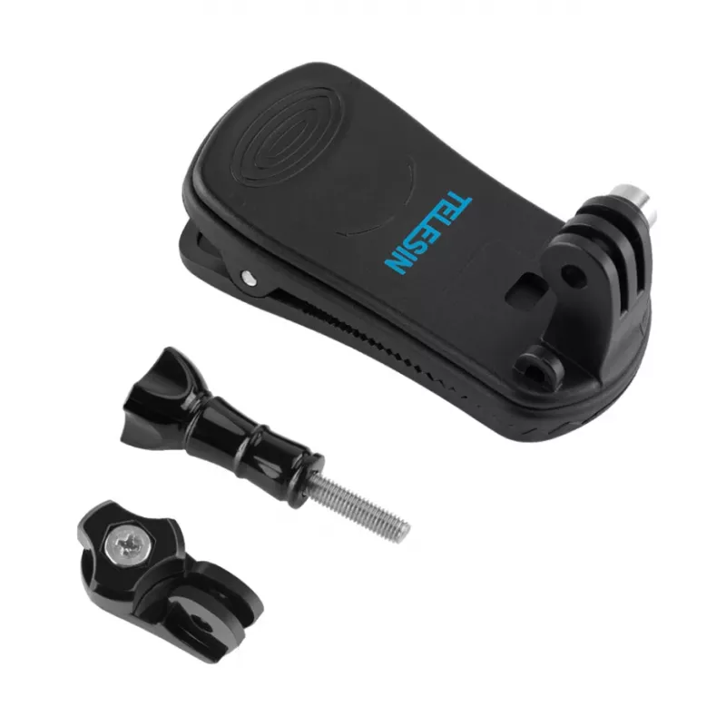 Backpack Mount Telesin GP-JFM-003 for Action Cameras, Compatible Universal Mount for Straps and Bags
