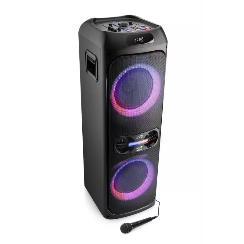 Portable party speaker JVC XS-EP624B — black, battery-powered, Bluetooth