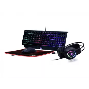 Gaming keyboard GEMBIRD GGS-UMGL4-01 full-size USB QWERTY 104-key US English with mouse, black