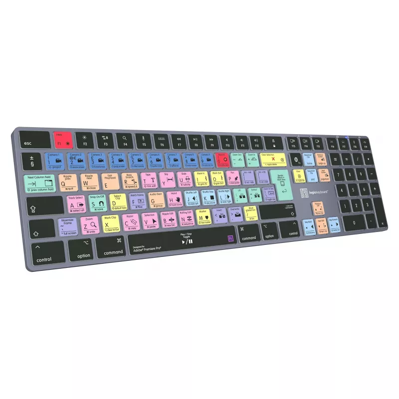 LogicKeyboard Titan DE Mac keyboard for Adobe Premiere Pro CC — German layout