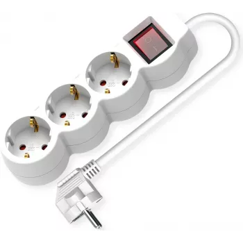 Power Extension 1.5m VALUE 19.99.0950 3 AC Outlets Indoor White