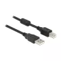USB Cable DeLOCK 83566 USB 2.0 1m USB A USB B Black