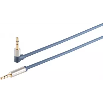 3.5mm audio connector ShiverPeaks 30821-MHQ chrome metal slim line cable 0.75 m