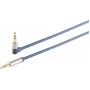 3.5mm audio connector ShiverPeaks 30821-MHQ chrome metal slim line cable 0.75 m