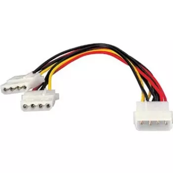 Equip Internal Power Cable, Molex (4-pin), 2 x Molex (4-pin), 0.2 m, Male, Female, Straight