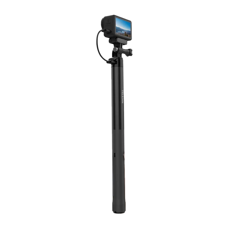 Selfie-stick with Telesin powerbank for sports cameras/smartphones S1-CSS-05