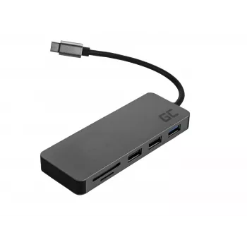 Green Cell AK50 - USB 3.2 Gen 1 (3.1 Gen 1) Type-C - USB 2.0 - USB 3.2 Gen 1 (3.1 Gen 1) Type-A - USB 3.2 Gen 1 (3.1 Gen 1) Type-C - MicroSD (TransFlash) - SD - Silver - Apple MacB