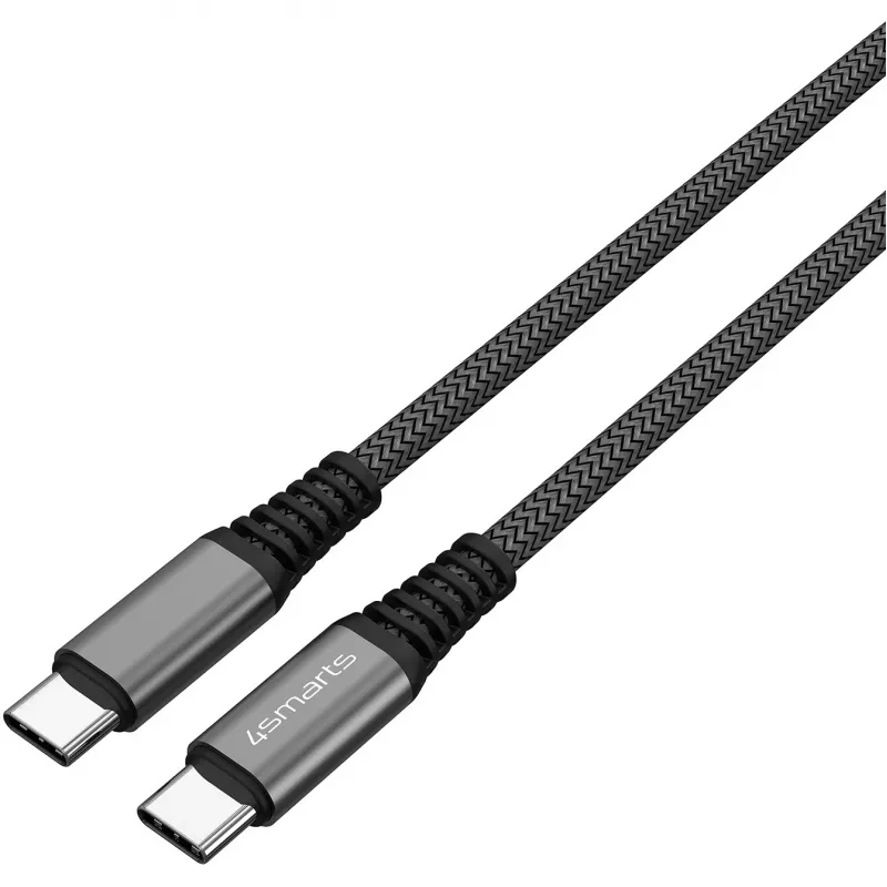 4smarts PremiumCord - USB Cable - USB-C (M) to USB-C (M) - USB 2.0 - 20 V - 5 A - 1.5 m - USB-Power Supply (100 W) - Black