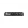 Power distribution unit LANBERG PDU-03E-0200-BK — 1U, 3x Type E outlets, 220–250 V, 16 A, 2 m cable, black