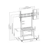 ART S-13 Mobile LCD/LED TV stand 37-100 150 Kg