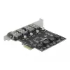 Delock PCI Express x1 Karte to 4 x external USB Type-A Socket SuperSpeed USB
