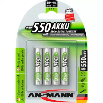 Battery Ansmann Blister 4 X Accu AAA 550 mAh