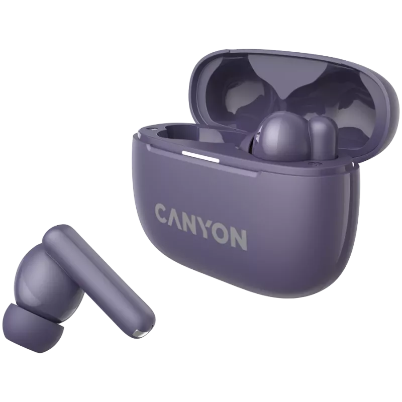 Canyon CNS-TWS10PL Headphones and Headset True Wireless Stereo (TWS) In-Ear calls/music/Sport/everyday use USB Type-C Bluetooth Violet (CNS-TWS10PL)